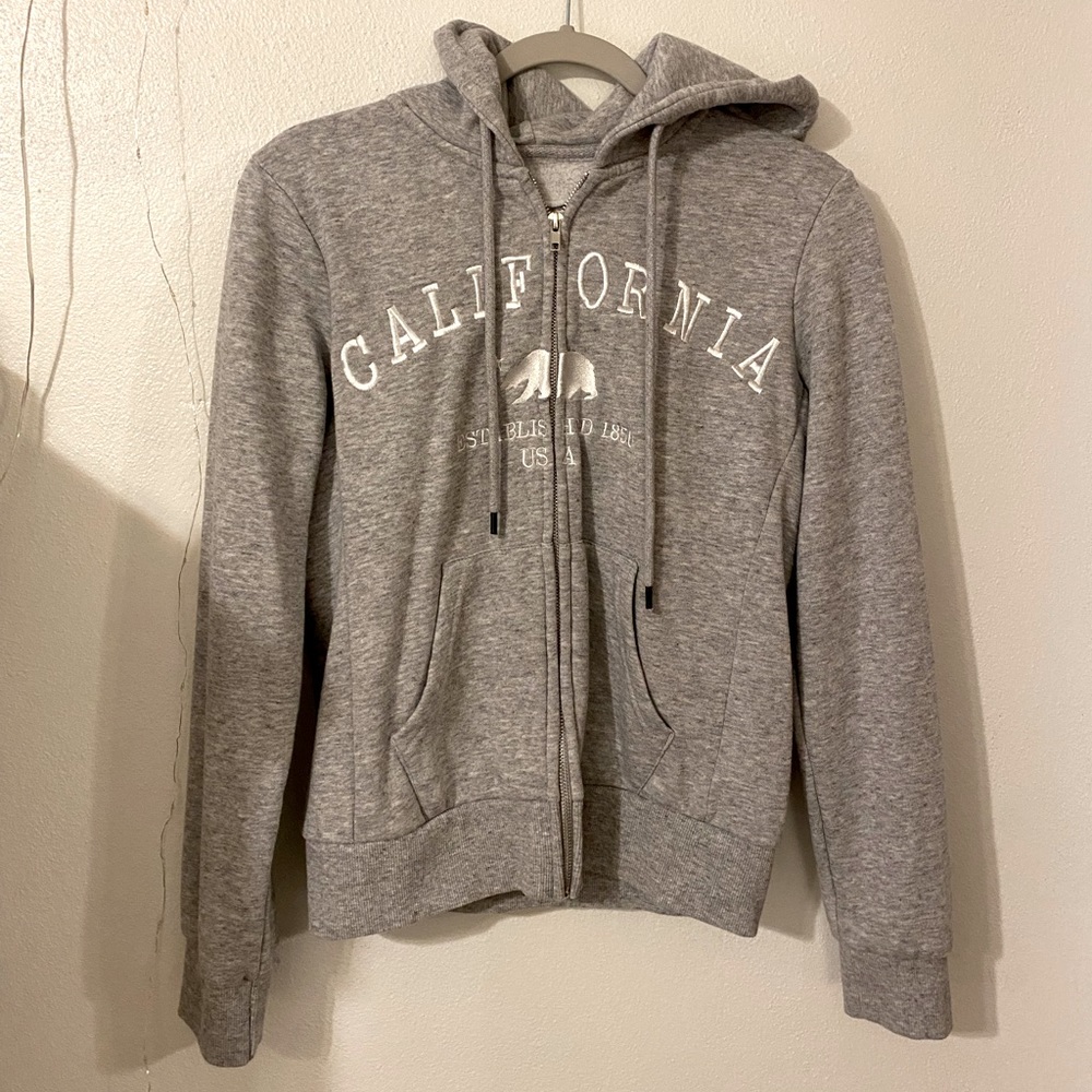 Hooded zip up jacket